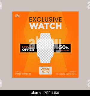 Social-Media-Post-Design auf Facebook und Instagram Stock Vektor