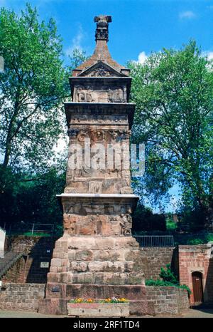 Säulendenkmal Igeler Saeule, Grabdenkmal, 250 n. Chr., von Lucius Secundinius Aventinus und Lucius Secundinius SECURUS, Igel an der Moselle Stockfoto