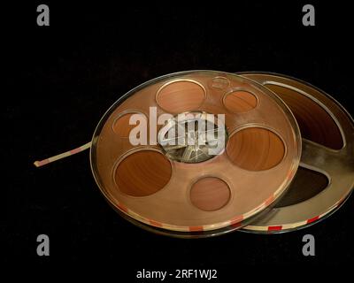 Magnetbandrollen für einen Kassettenrekorder Stockfoto