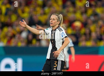 Juli 30 2023: Kathrin Hendrich (Deutschland) schaut während eines Spiels auf, AT, . Kim Price/CSM Stockfoto