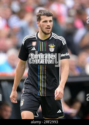 ROTTERDAM - David Jurasek von Benfica SL während des Freundschaftsspiels zwischen Feyenoord und SL Benfica am 30. Juli 2023 im Feyenoord Stadion de Kuip in Rotterdam, Niederlande. ANP GERRIT VAN KOLOLEN Stockfoto