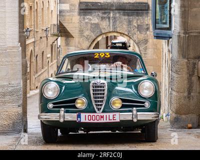 1954 Alfa Romeo 1900 C super Sprint, Mille Miglia 2023, day2 in San Marino Stockfoto