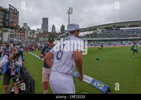 London, Großbritannien. 31. Juli 2023. Stuart Broad of England erscheint am 7./31. Juli 2023 während der LV= Insurance Ashes Fifth Test Series Day Five England gegen Australien im Kia Oval, London, Großbritannien, 31. Juli 2023 (Foto von Mark Cosgrove/News Images) in. (Foto: Mark Cosgrove/News Images/Sipa USA) Guthaben: SIPA USA/Alamy Live News Stockfoto