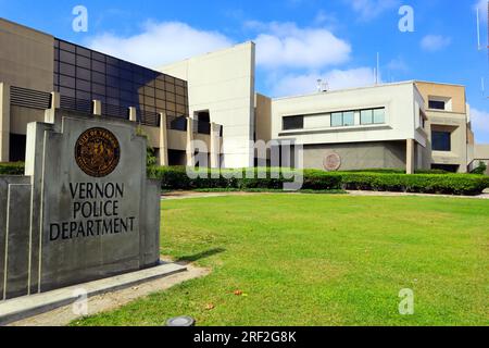 VERNON (Los Angeles County), Kalifornien: VERNON Rathaus und Polizei in 4305 S Santa Fe Ave, Vernon, Kalifornien Stockfoto