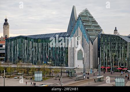 Neues Augusteum, Hauptgebäude der Universität Leipzig, Deutschland, Sachsen, Leipzig Stockfoto