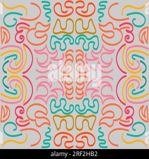 Nahtlos, abstrakt, hell, Sommermuster. Schmuck, Mosaik, Kaleidoskop. Stockfoto
