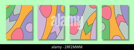 Vorlagensatz für Poster. Gruß- und Geschäfts- oder Einladungskarten-Set Stock Vektor