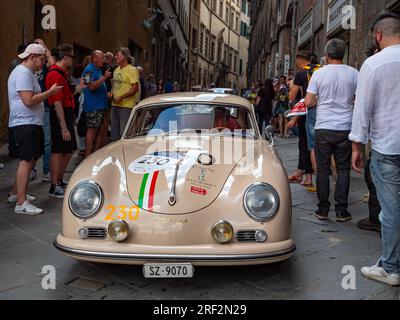 1956 PORSCHE 356 S 1500 GS CARRERA, Mille Miglia 2023, day3 in Siena Stockfoto