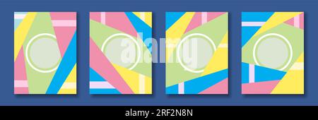 Vorlagensatz für Poster. Gruß- und Geschäfts- oder Einladungskarten-Set Stock Vektor