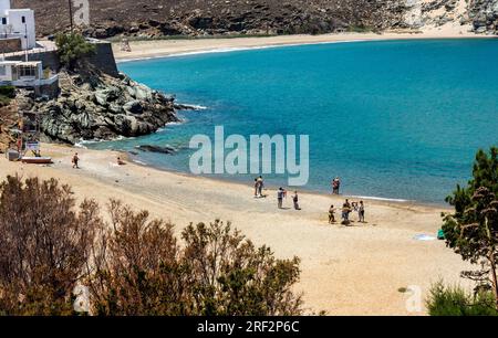 Kolimbithra Beach, Tinos. Stockfoto