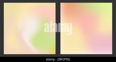 Eine Reihe von Verläufen in Pastellfarben. Eine Reihe von farbenfrohen Hintergründen für Cover, Banner, soziale Netzwerke, Websites, Anwendungen. Kreatives Design für einen Stock Vektor