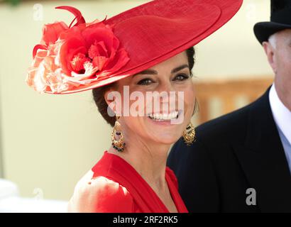 Berkshire, Großbritannien. 23. Juni 2023. Die Prinzessin von Wales besucht den 4. Tag des Royal Ascot. Kredit: Doug Peters/EMPICS/Alamy Live News Stockfoto