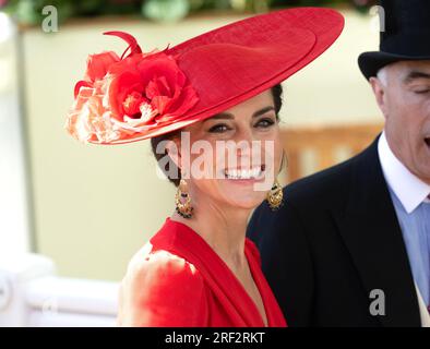 Berkshire, Großbritannien. 23. Juni 2023. Die Prinzessin von Wales besucht den 4. Tag des Royal Ascot. Kredit: Doug Peters/EMPICS/Alamy Live News Stockfoto