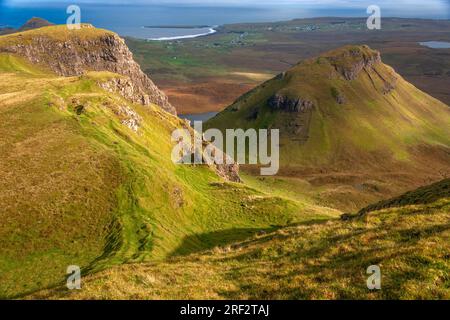 Über Cleat zu Staffin von Bioda Buidhe auf dem Trotternish Ridge von Skye Stockfoto