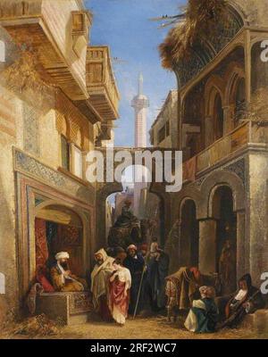Straßenszene in Kairo 1839 von William James Müller Stockfoto