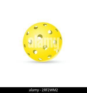 Pickleball-Ball mit Schatten Stock Vektor