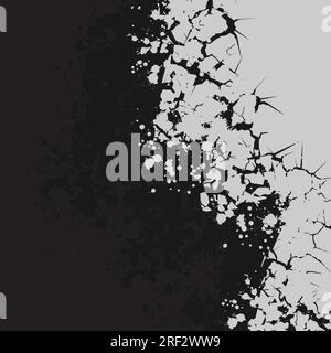 Riss im Epizentrum der weißen Linie Stock Vektor