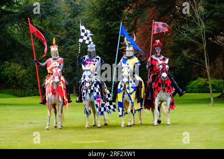 Ritterturnier im Schloss Blenheim Stockfoto