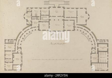 Headfort House, Irland: Plan of Principal Floor circa 1765 von William Chambers Stockfoto