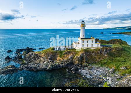 Turnberry Lighthouse, Turnberry Point Lighthouse, Trump Turnberry Golf Resort, South Ayrshire Coast, Schottland, Großbritannien Stockfoto