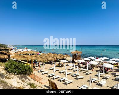 Punta Prosciutto. Porto Cesareo. Salento. Italien. Der Strand Stockfoto