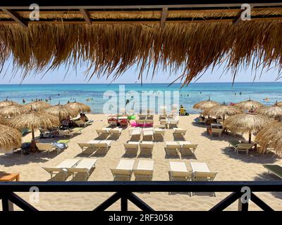 Punta Prosciutto. Porto Cesareo. Salento. Italien. Der Strand Stockfoto
