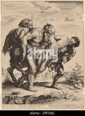 „Schelte Adams Bolswert nach Sir Peter Paul Rubens, The Drunken Silenus, c. 1635, Ätzen und Gravieren auf liegendem Papier, Bild: 42,6 x 32,6 cm (16 3/4 x 12 13/16 Zoll) Blech (in Platemark geschnitten): 43,4 x 33 cm (17 1/16 x 13 Zoll), Ailsa Mellon Bruce Fund, 1999.139.1' Stockfoto