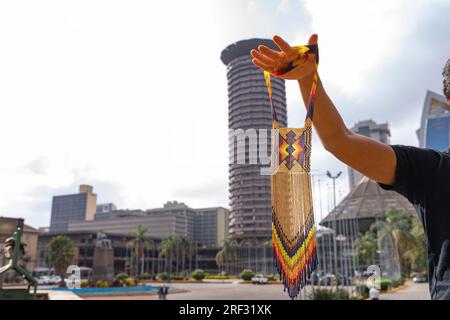 Das Kenyatta International Convention Centre, früher Kenyatta International Conference Centre, ist ein 32-stöckiges Gebäude in Nairobi, Kenia. Stockfoto