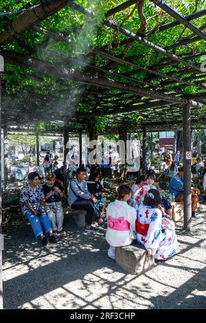 HITZE IM SENSO-JI-TEMPEL TOKIO Stockfoto