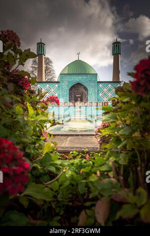 Moschee in Hamburg, blaue muslimische Moschee Stockfoto