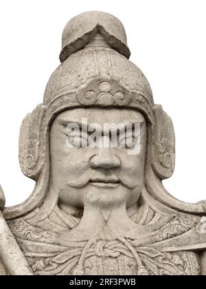 Details einer historischen chinesischen Steinskulptur, die sich an den Gräbern der Ming-Dynastie befindet (ca. 50 km nördlich des städtischen Pekings) in einem speziellen Stockfoto