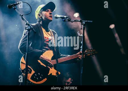 Thirsk, Großbritannien. 30. Juli 2023. Das Delgados Headline Deer Shed Festival 2023. Kredit: Thomas Jackson/Alamy Live News Stockfoto