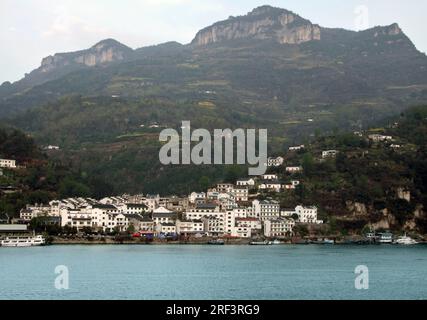 Landschaft entlang des Jangtse in China Stockfoto