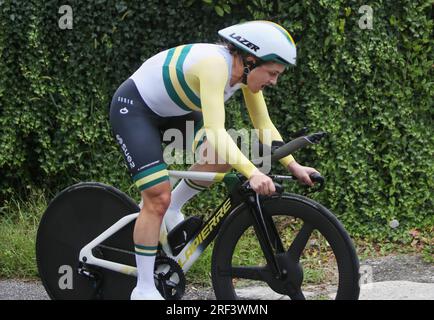 Pau, Frankreich. 30. Juli 2023. Grace Brown von FDJ - SUEZ während der Tour de France Femmes avec Zwift, Stage 8, Time Trial, Pau - Pau (22, 6 km) am 30. Juli 2023 in Frankreich - Photo Laurent Lairys/DPPI Credit: DPPI Media/Alamy Live News Stockfoto