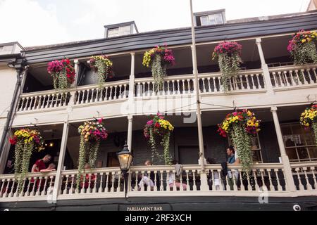 Das alte George Inn, abseits der Borough High Street, Southwark, London, England, Großbritannien Stockfoto