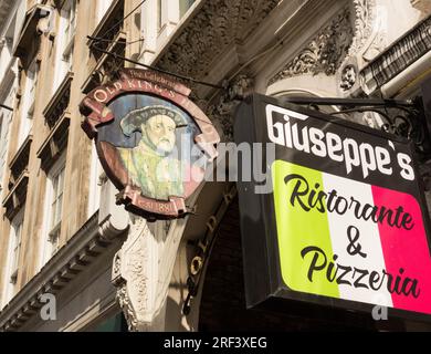 The Old King's Head Pub Schild, Borough High Street, London Borough of Southwark, London, SE1, England, Großbritannien, Stockfoto