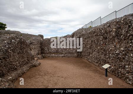 Old Sarum, der verlassene Ort der ersten Siedlung von Salisbury Stockfoto