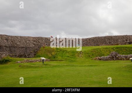 Old Sarum, der verlassene Ort der ersten Siedlung von Salisbury Stockfoto