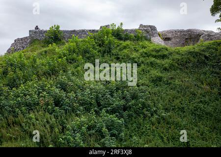 Old Sarum, der verlassene Ort der ersten Siedlung von Salisbury Stockfoto