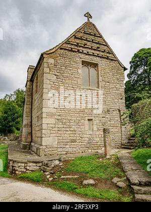 Padley Chapel an der Stelle der Überreste der Padley Hall in der Nähe von Grindleford im Derbyshire Peak District UK Stockfoto