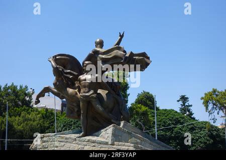 Statue von Mustafa Kemal Atatürk in der historischen Altstadt von Kaleici, Antalya, Türkei Stockfoto