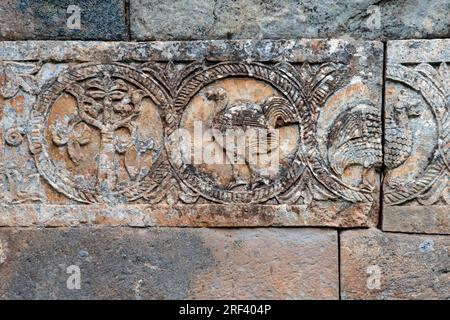 Visigotische Kirche Santa María de Lara oder Eremitage Santa Maria de Lara, vor dem Dorf Quintanilla de las Viñas, Spanien. Die Kirche gehört dazu Stockfoto