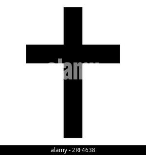 Christliches Kreuz-Symbol. Vektorzeichen für das Religionskreuz. Logo des Heiligen Kreuzes Stock Vektor