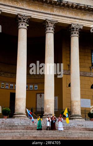 Palazzo Barbieri Rathaus im neoklassizistischen Stil in Verona, Italien. Stockfoto