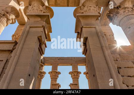 Trajan's Kiosk, Philae, Aswan Stockfoto