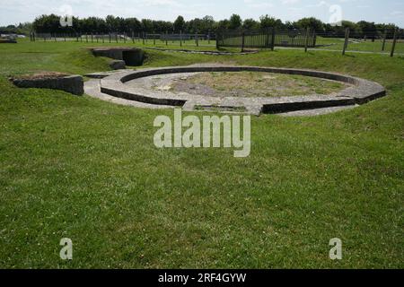 Überreste der WW2. Deutschen Waffensiedlung an der Merville Gun Battery Stockfoto