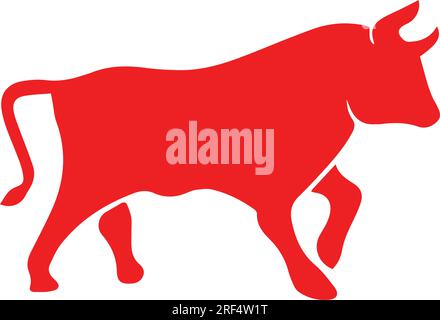 Aggressives „Bull“-Silhouette-Logo Stock Vektor