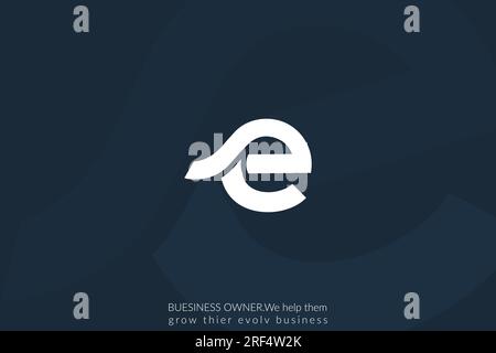 Abstraktes E-Logo mit Buchstabe und Symbolvorlagen Stock Vektor