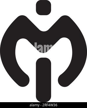 Premium-Logo mit dem ersten Buchstaben MI mit einer eleganten Vorlage für die Unternehmensidentität Stock Vektor