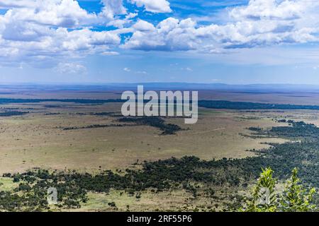 Kenianische Landschaften In Angama Mara Maasai Mara National Game Reserve Park Great Rift Valley Narok County Kenia Ostafrika Reist Afrika Dokumentarfilm Ex Stockfoto